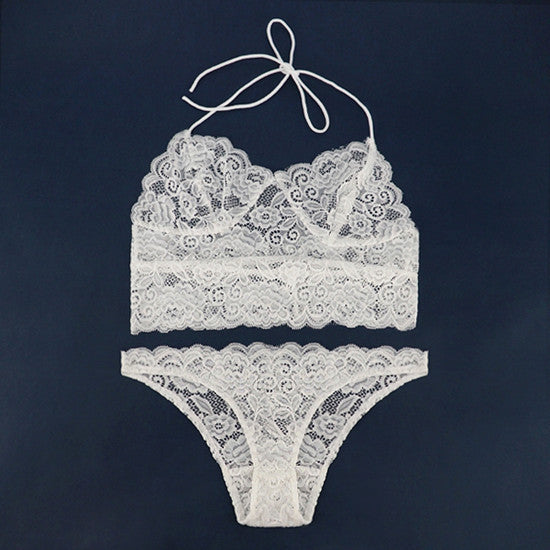 Online discount shop Australia - French high-end brand sexy T-pants romantic temptation lace bra set young women underwear set lade bra and panty set