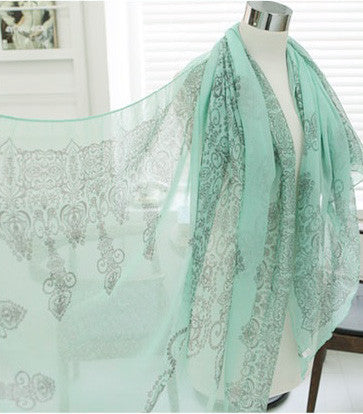 Online discount shop Australia - 160*70cm High quality Blue and White Porcelain Style Thin Section the Silk Floss Women Scarf Shawl