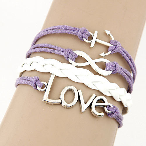 Online discount shop Australia - Charm Vintage Multilayer Charm Leather Bracelet Women Owl Cross Believe Bracelets Cheap Statement Jewelry Lady Best Friends Gift