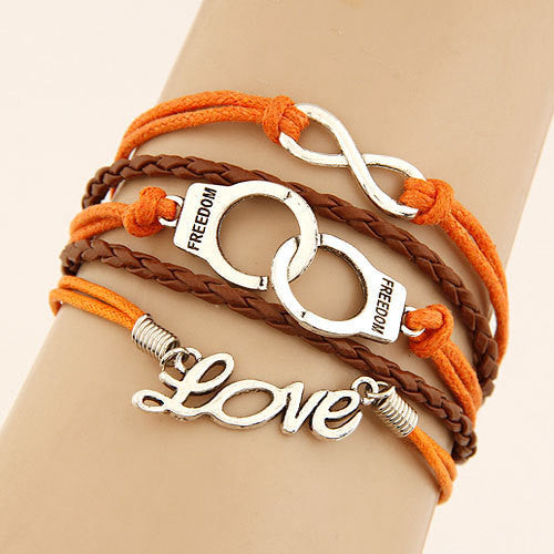 Online discount shop Australia - Charm Vintage Multilayer Charm Leather Bracelet Women Owl Cross Believe Bracelets Cheap Statement Jewelry Lady Best Friends Gift