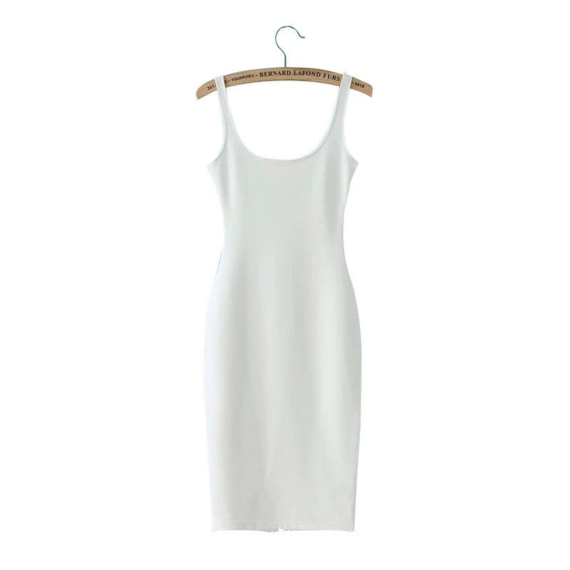 Online discount shop Australia - 7 Colour Women Simple Casual Dress Simple Brand Designer Sleeveless American Apparel Summer Style dresses Tango Vestidos Z1066