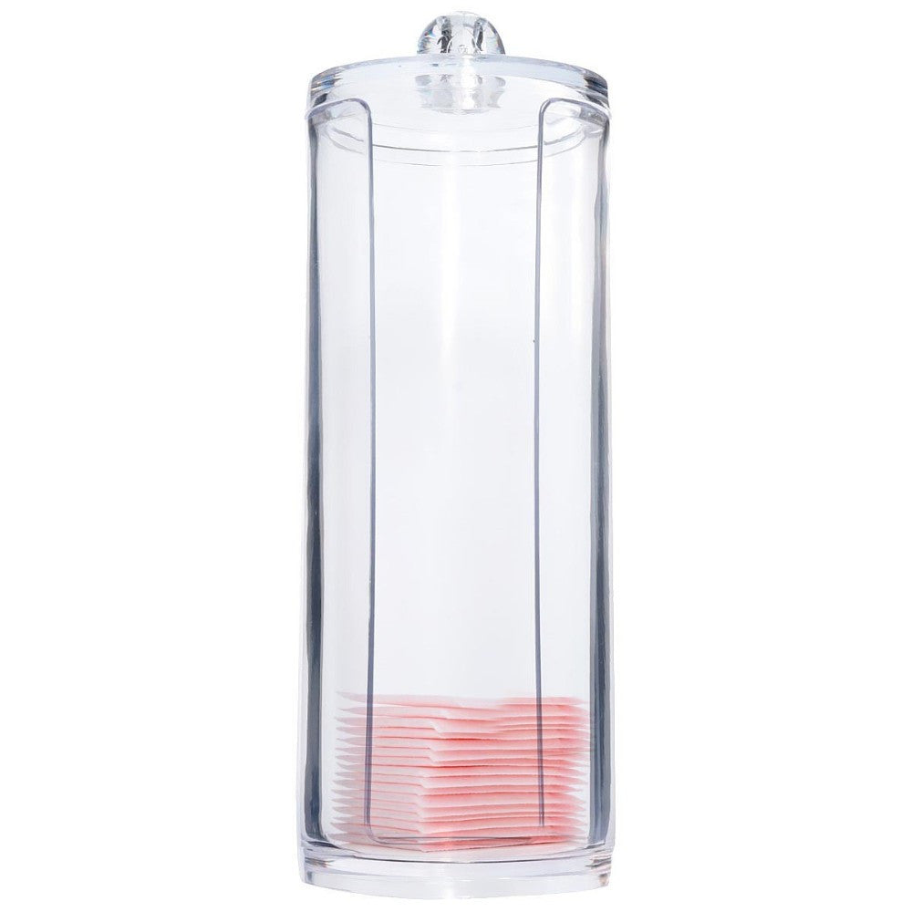 Online discount shop Australia - Acrylic Cotton Swab Organizer Box Portable Round Container Storage Case Make up Cotton & Pad Box For Home