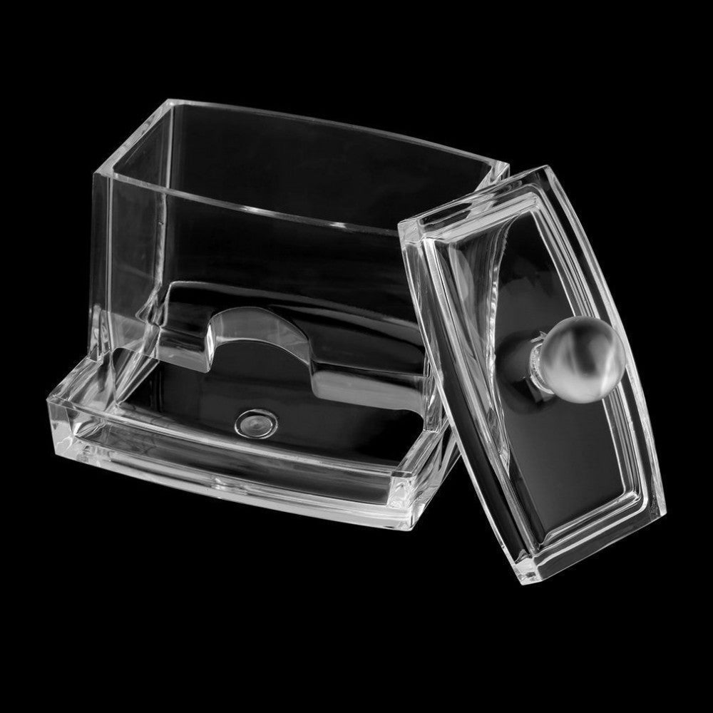Online discount shop Australia - Acrylic Cotton Swab Organizer Box Portable Round Container Storage Case Make up Cotton & Pad Box For Home