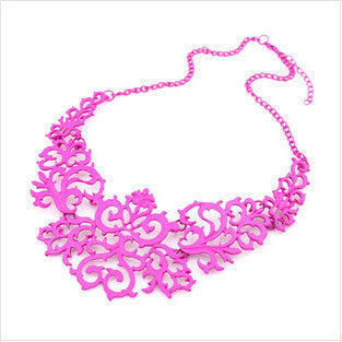 est Jewelry For Women Gift 3 Colors Hollow Flower Alloy Vintage Gold Plated Short Choker Statement Necklaces & Pendants