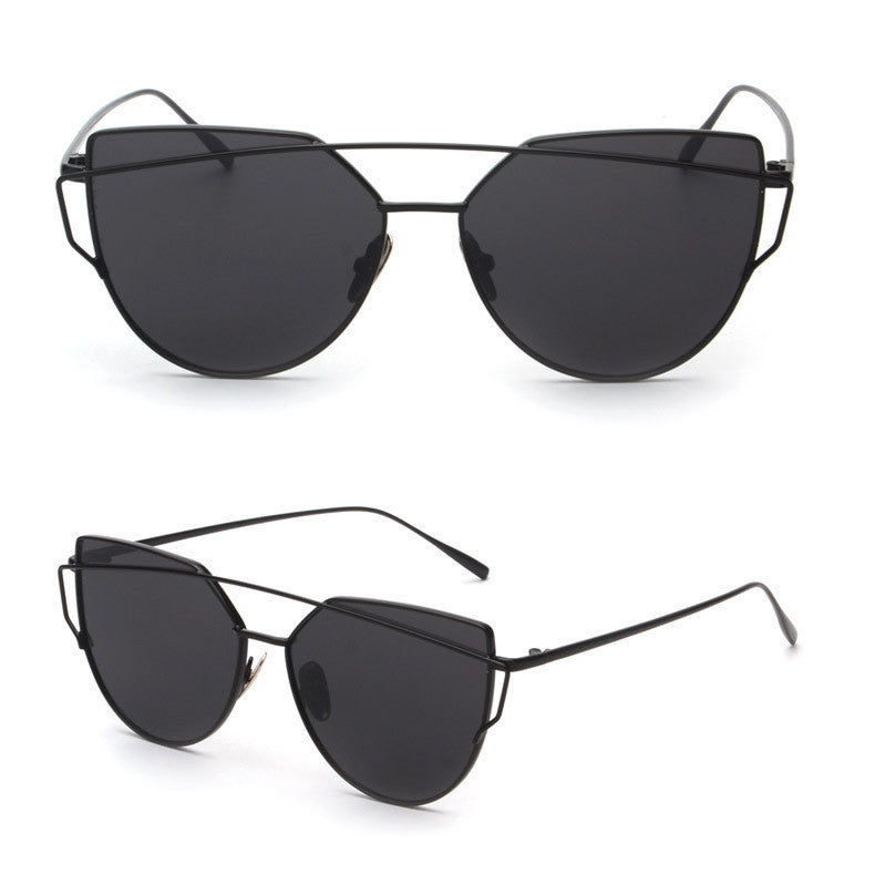 Online discount shop Australia - Cat Eye Sunglasses Women Vintage Fashion Rose Gold Mirror Sun Glasses Unique Flat Ladies Sunglasses Oculos UV400