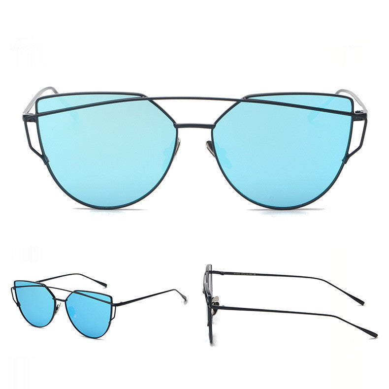 Online discount shop Australia - Cat Eye Sunglasses Women Vintage Fashion Rose Gold Mirror Sun Glasses Unique Flat Ladies Sunglasses Oculos UV400
