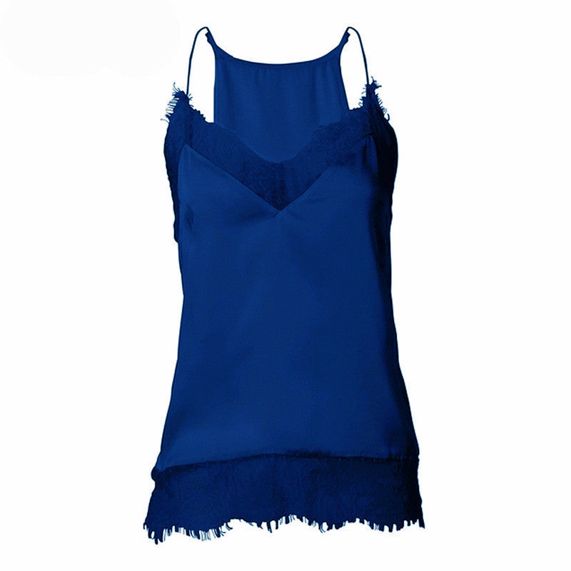 girl women lace tank top Sling Camo Vest Slim