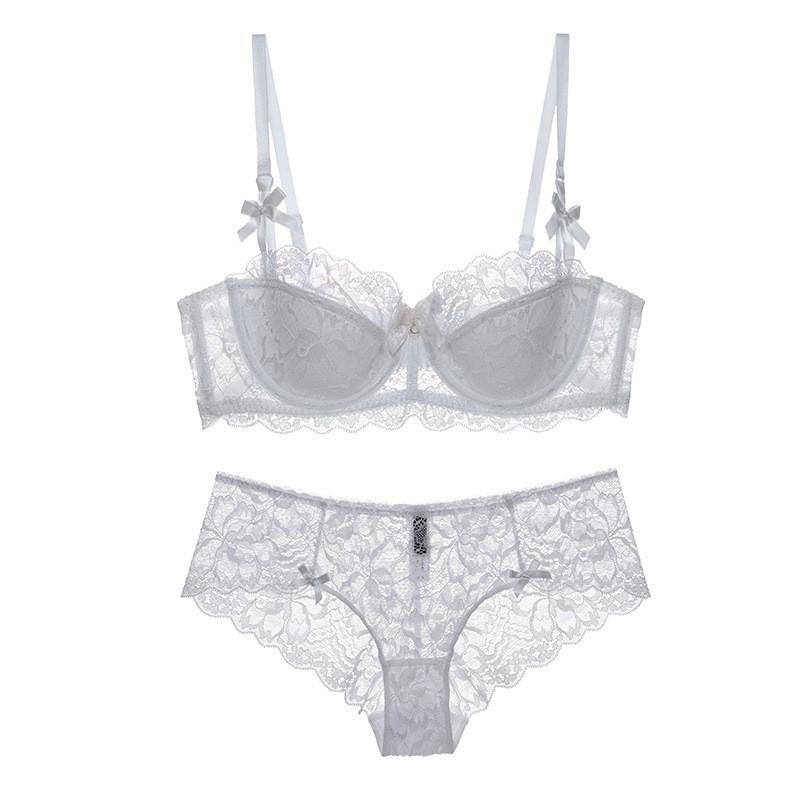 Online discount shop Australia - ABCD 32-42 sexy T-pants romantic temptation lace bra set young women underwear set push up lade bra & panty set