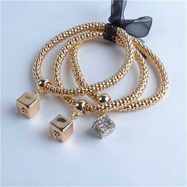 Online discount shop Australia - New arrival 3Pcs/set Multilayer Bracelets starfish/love Charm Bracelets for women/girls Valentine's Day gifts