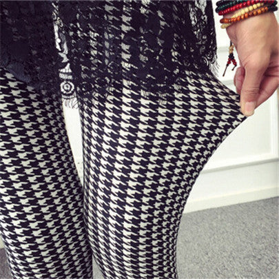 Print Flower Leggings Leggins Plus Size Legins Guitar Plaid Thin Nine Pant Fashion Women Clothing Trousers K092