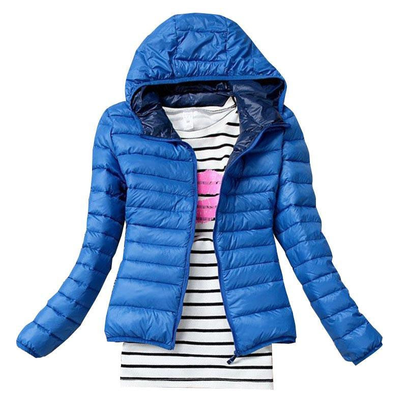 Women Basic Jacket Coat Female Slim Hooded Brand Cotton Coats Casual Black Jackets