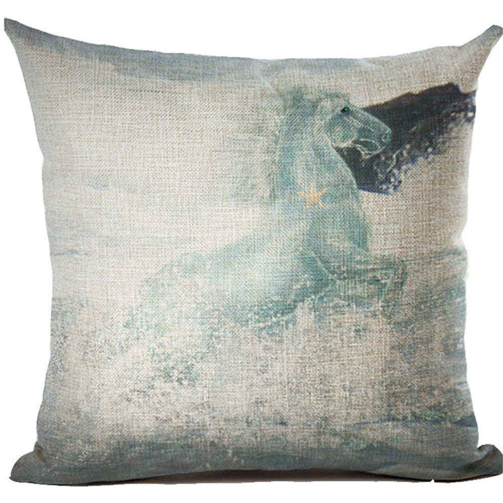 Online discount shop Australia - Cushion Cover Animal Cotton Linen Pentium Horse Felicity Cushion Mural Chicken Home Decorative Car Sofa Throw Pillow Cover