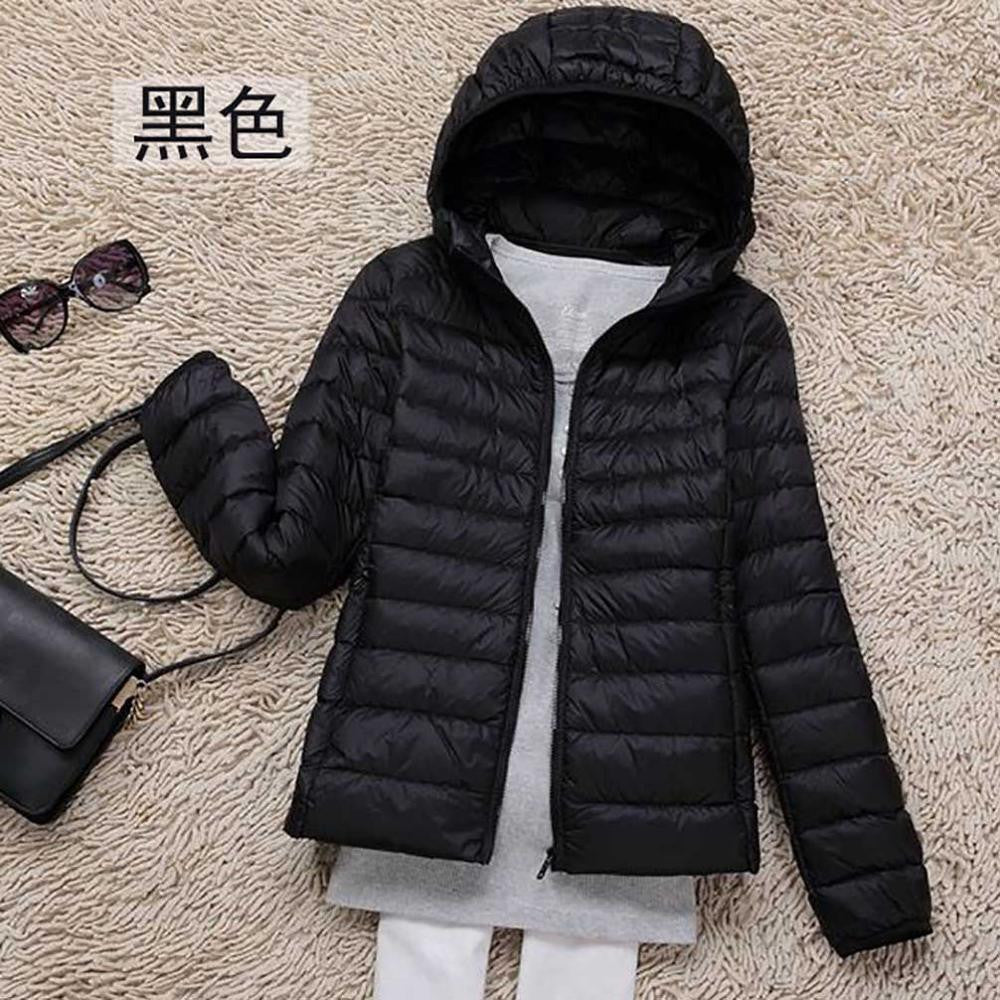 Teogo Brand Women Ultra Light Down 90% White Duck Down Jacket Coat ladies' Hooded Down Parkas 18 colors