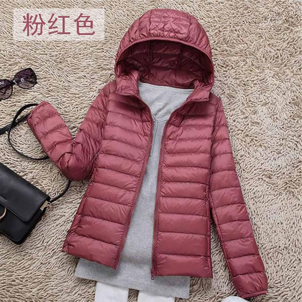 Teogo Brand Women Ultra Light Down 90% White Duck Down Jacket Coat ladies' Hooded Down Parkas 18 colors
