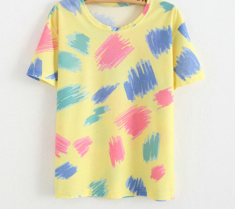 Online discount shop Australia - KaiTingu Brand New Fashion Vintage Style Harajuku T Shirt Women Clothes Tops Emoji Funny Tee Shirts Ice Cream Print