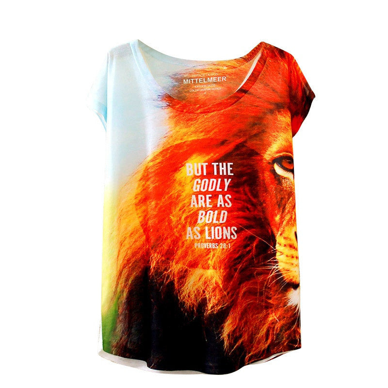 Online discount shop Australia - Brand New Fashion  Animal Cat Print Shirt O-Neck Short Sleeve T Shirt Women Tops White T-shirt