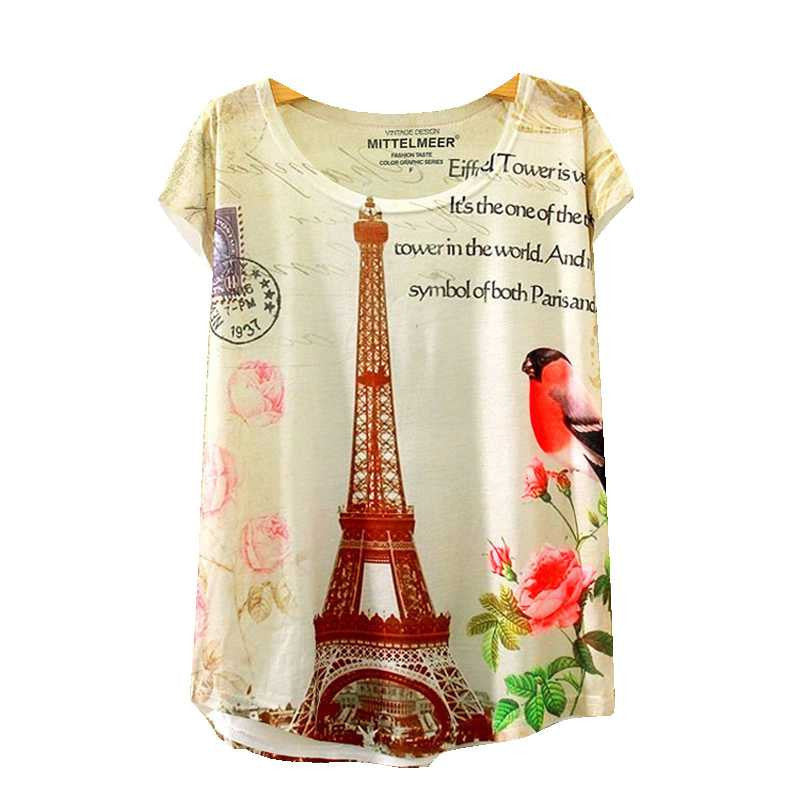 Online discount shop Australia - Brand New Fashion  Animal Cat Print Shirt O-Neck Short Sleeve T Shirt Women Tops White T-shirt