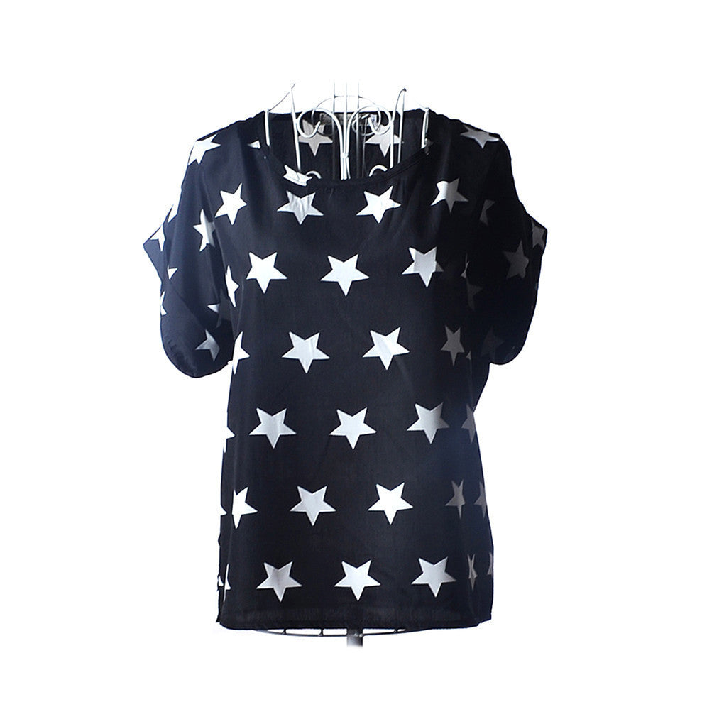 Online discount shop Australia - fashion Women Print Chiffon Shirt Vintage19 Styles Batwing Sleeve casual T Shirts Tops