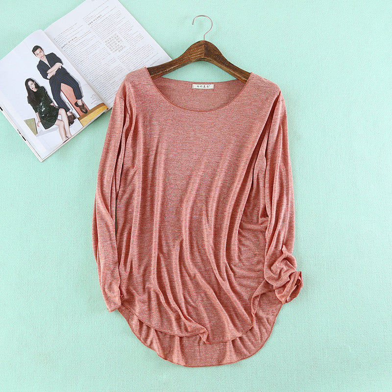 Online discount shop Australia - Fitness New Long Sleeve T Shirt Plus Size Loose Model Women T-shirt Cotton O-neck Slim Fashion Woman Clothes