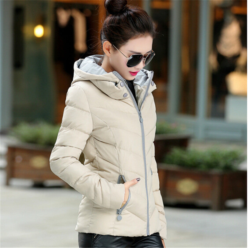 Fashion Down & Parkas Warm Coat Women Light Thick Plus Size Hooded Jacket Female Outerwear C1728