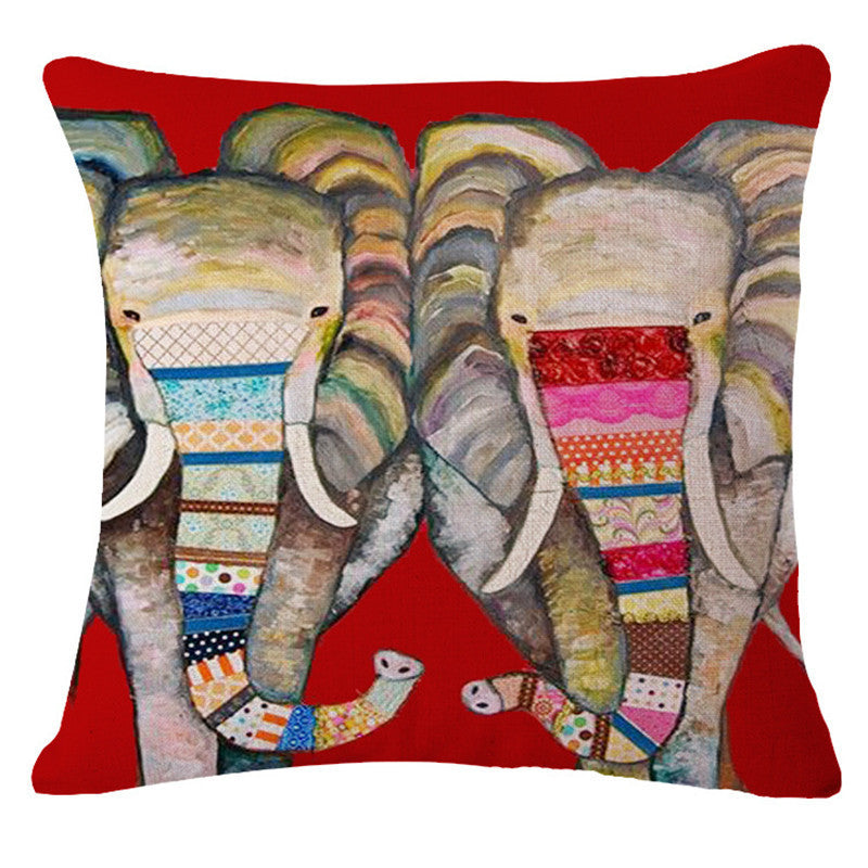 The elephant series Style 45*45cm Square Home Decorative Pillow Music Note Printed Throw Pillows Car Home Decor Cushion Cojines-Dollar Bargains Online Shopping Australia
