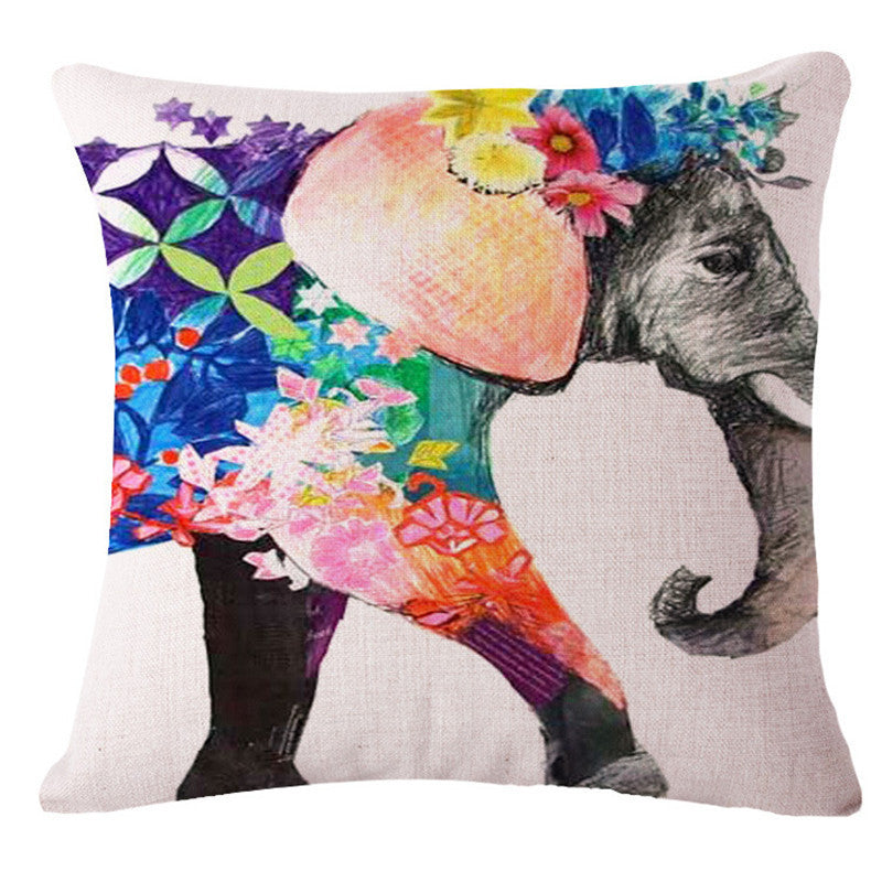The elephant series Style 45*45cm Square Home Decorative Pillow Music Note Printed Throw Pillows Car Home Decor Cushion Cojines-Dollar Bargains Online Shopping Australia