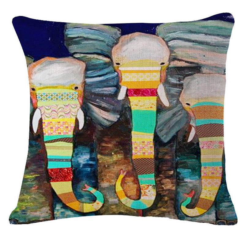 The elephant series Style 45*45cm Square Home Decorative Pillow Music Note Printed Throw Pillows Car Home Decor Cushion Cojines-Dollar Bargains Online Shopping Australia