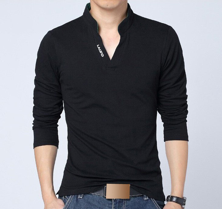 Polo Men Shirt Mens Long Sleeve Solid Shirts Polos Casual cotton Plus Brand Tops Tees