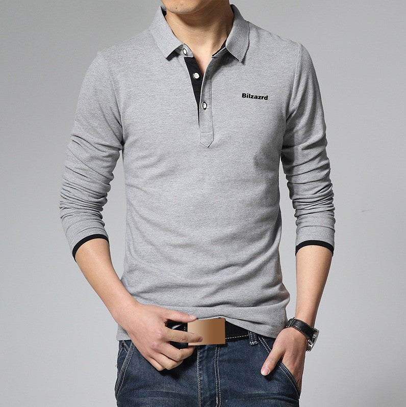 Polo Men Shirt Mens Long Sleeve Solid Shirts Polos Casual cotton Plus Brand Tops Tees
