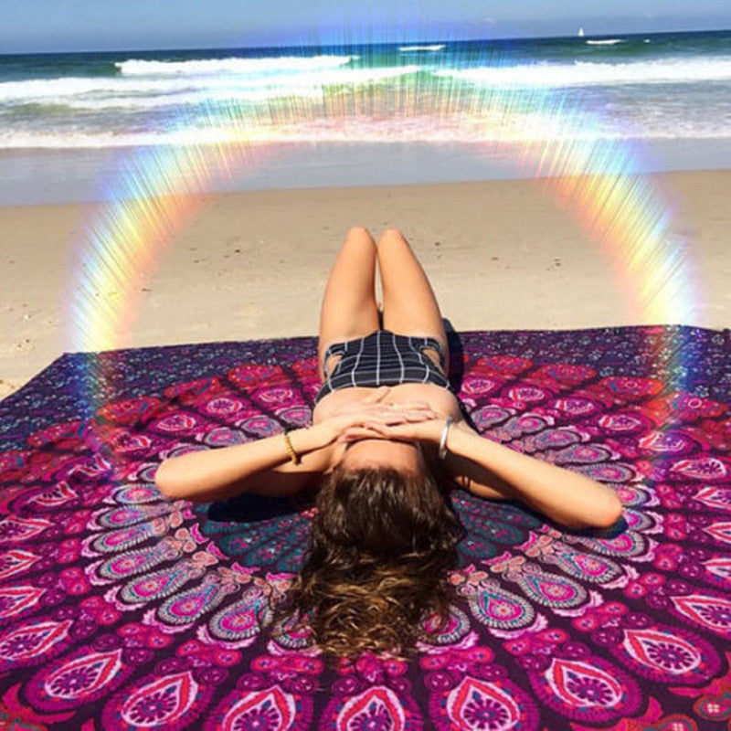 Online discount shop Australia - Indian Mandala Tapestry Wall Hanging Printed Beach Throw Towel Mat Table Cloth Bedding Outlet Home Decor 210x150cm