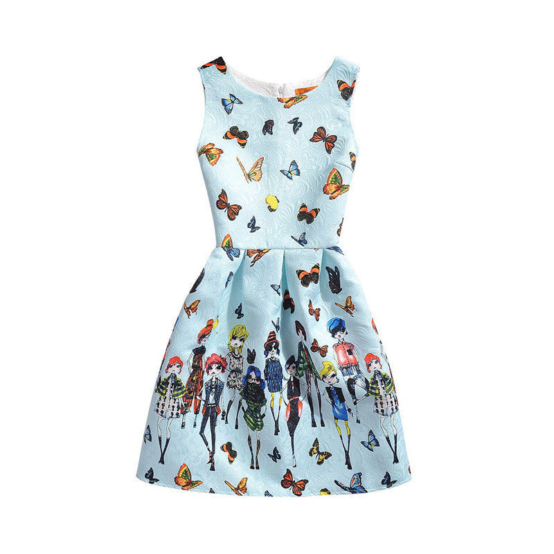 Online discount shop Australia - Girls Dresses Brand Fashion Robe Cotton Print Girl Dress Princess Dresses Girls Clothes