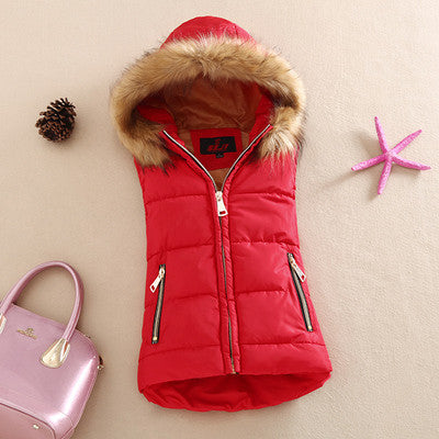 Online discount shop Australia - and cotton vest with a hood patchwork cotton vest female reversible jacket women