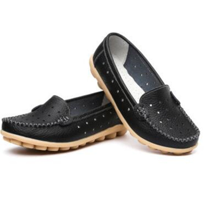 Online discount shop Australia - Genuine leather female models flats Peas shoes soft bottom