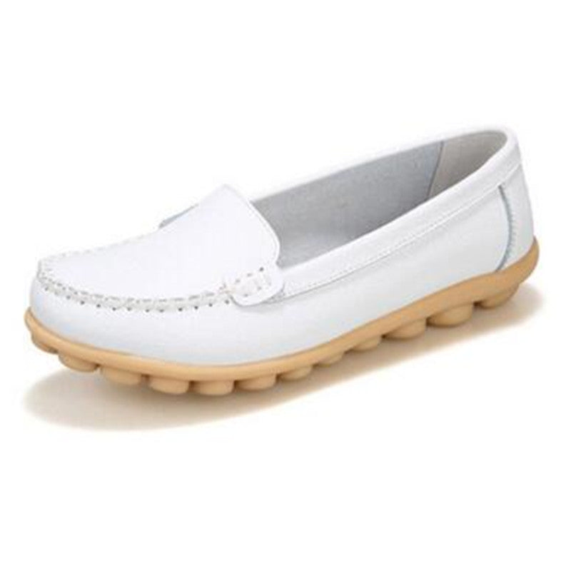 Online discount shop Australia - Genuine leather female models flats Peas shoes soft bottom