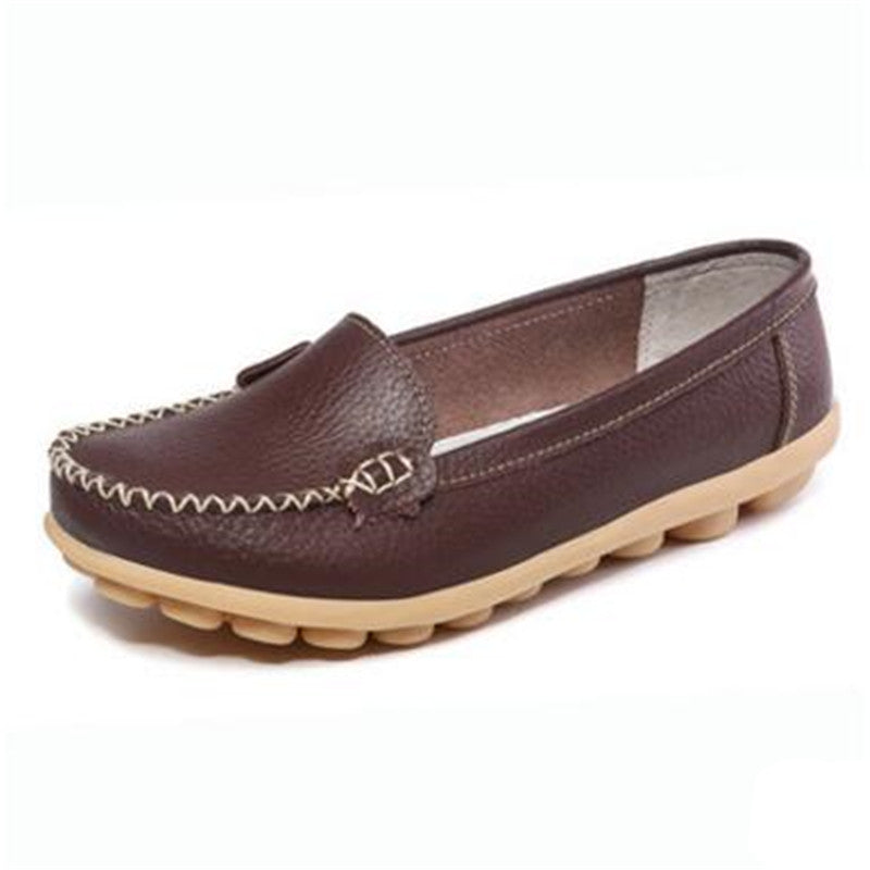 Online discount shop Australia - Genuine leather female models flats Peas shoes soft bottom