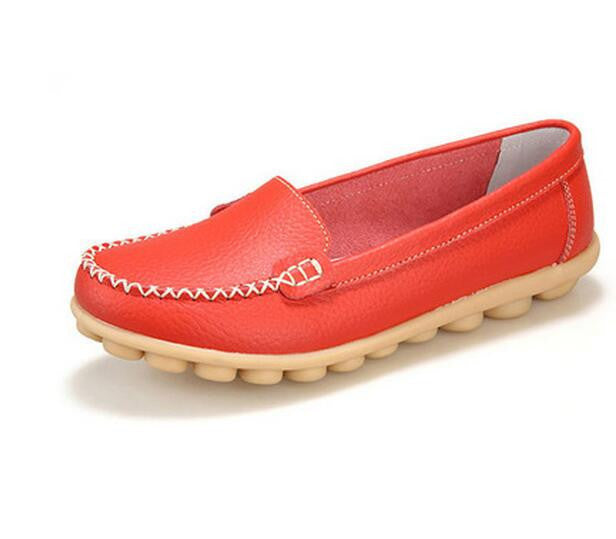 Online discount shop Australia - Genuine leather female models flats Peas shoes soft bottom