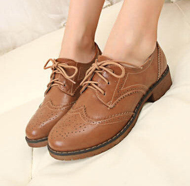 Online discount shop Australia - Brogue Oxford Shoes Women Flats New Fashion Women Shoes