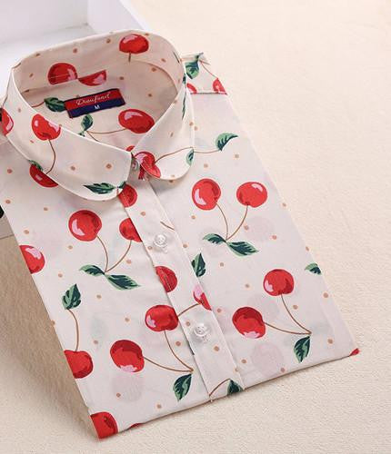 Women Shirts with Long Sleeves Cotton Blouses Shirt Turn Down Collar Female Shirts Women Shirt