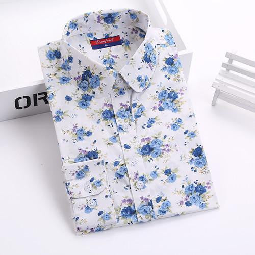 Women Shirts with Long Sleeves Cotton Blouses Shirt Turn Down Collar Female Shirts Women Shirt