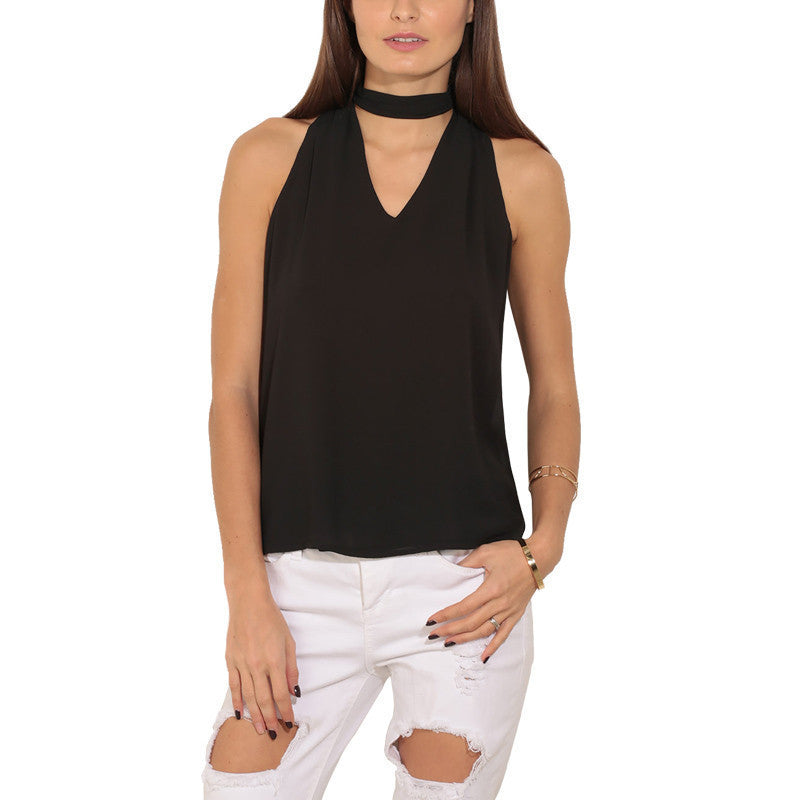 Online discount shop Australia - Chiffon Sleeveless Blouse Women Tops Plus Size Causal Blouses Chic Elegant Lady Shirts Tops