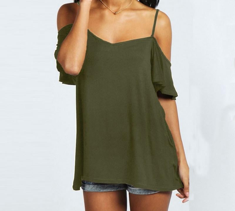 Off Shoulder T-Shirt Style Women Slash Neck Short Sleeve Casual Solid Stretch Tops Tee Plus Size S-XXL