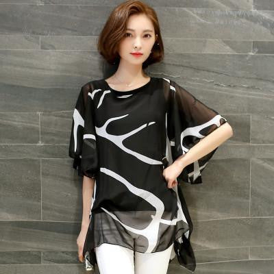 Women Blouses Loose Elegant Ruffle Chiffon Blouse Shirt Casual Women Tops Plus Size Women Clothing