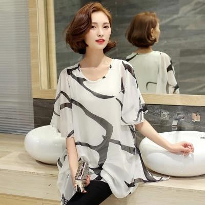 Women Blouses Loose Elegant Ruffle Chiffon Blouse Shirt Casual Women Tops Plus Size Women Clothing