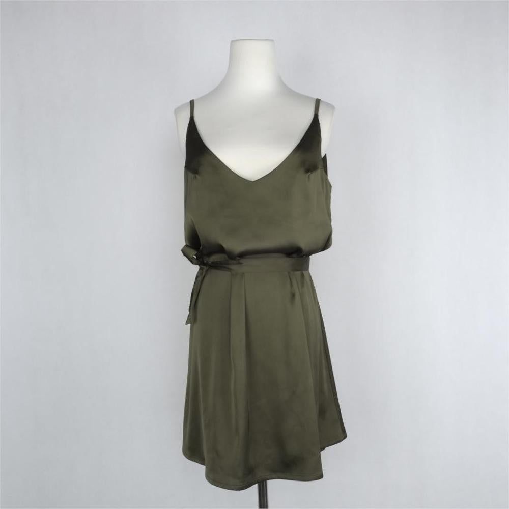 Fashion V Neck Satin Slip Summer Dress Sleeveless Mini Halter Evening Bodycon Club Wear Female Party Dresses