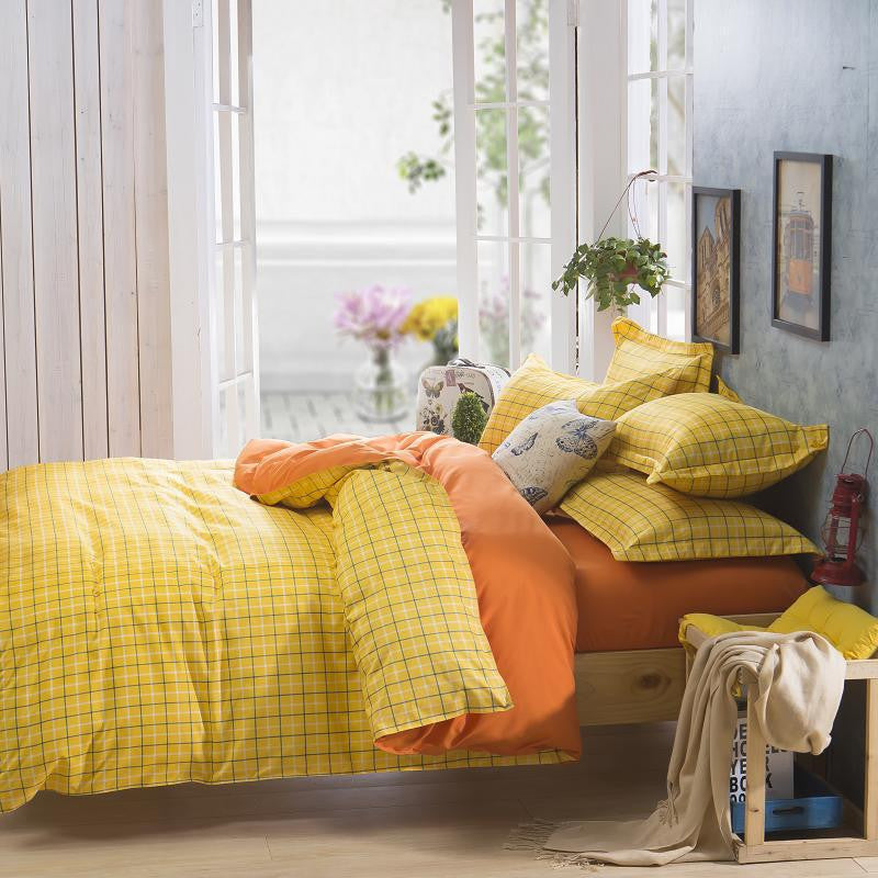 polyester pear apple yellow queen twin full bedding bed sheet set bedclothes duvet cover set bedding set