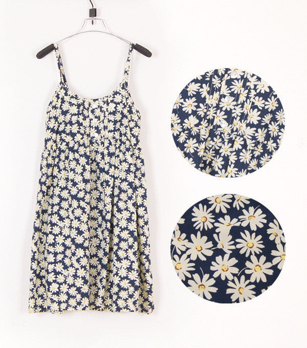 Online discount shop Australia - Fashion Summer Mori Girl Dress O Neck Sleeveless Print Floral Vestidos Women Sexy Beach Spaghetti Strap Dress