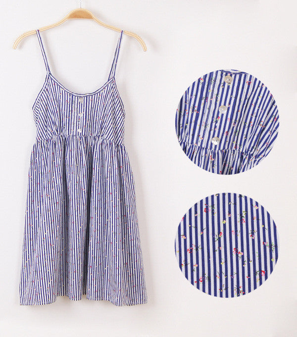 Online discount shop Australia - Fashion Summer Mori Girl Dress O Neck Sleeveless Print Floral Vestidos Women Sexy Beach Spaghetti Strap Dress