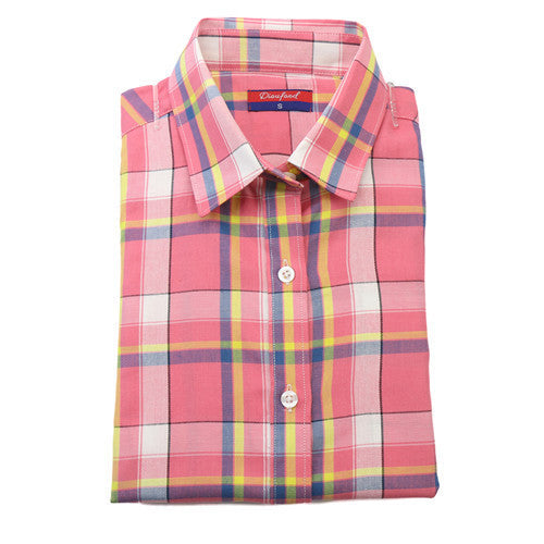 Online discount shop Australia - Brand New Fashion Women Blouses Long Sleeve Turn-down Collar Plaid Shirts Women Casual Cotton Shirt Style