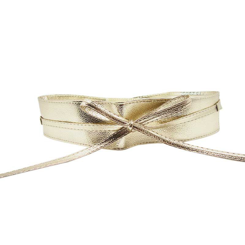Online discount shop Australia - Fashion Women belt Soft Leather Wide Self Tie Wrap Around Waist Band Dress Belt Y1