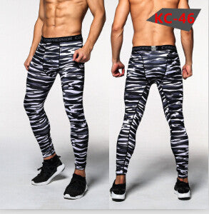 Men Compression Pants Tights Casual Bodybuilding Mans Trousers Brand Camouflage Army Green Skinny Leggings-Dollar Bargains Online Shopping Australia